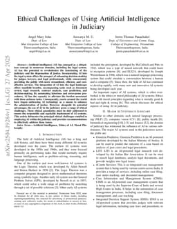 Ethical Challenges of Using Artificial Intelligence in Judiciary