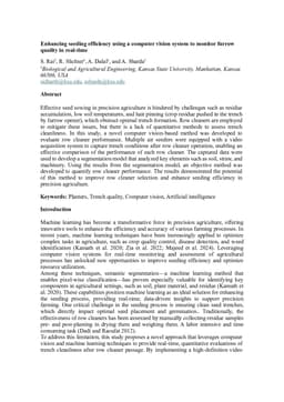 Enhancing seeding efficiency using a computer vision system to monitor furrow quality in real-time