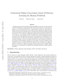 Contextual Online Uncertainty-Aware Preference Learning for Human Feedback