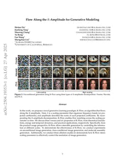 Flow Along the K-Amplitude for Generative Modeling