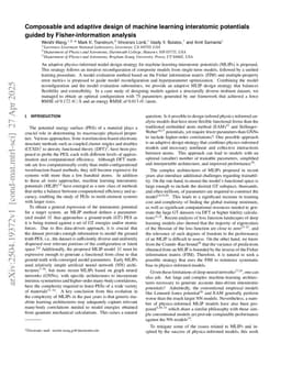 Composable and adaptive design of machine learning interatomic potentials guided by Fisher-information analysis