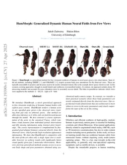 HumMorph: Generalized Dynamic Human Neural Fields from Few Views