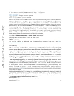 Bi-directional Model Cascading with Proxy Confidence