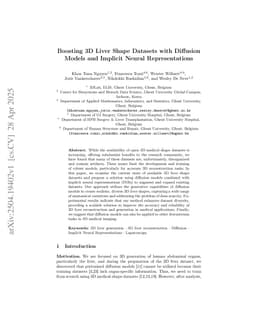 Boosting 3D Liver Shape Datasets with Diffusion Models and Implicit Neural Representations
