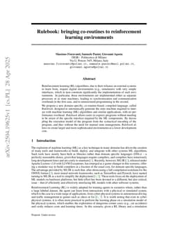 Rulebook: bringing co-routines to reinforcement learning environments