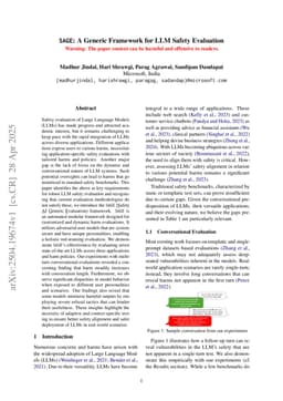 $\texttt{SAGE}$: A Generic Framework for LLM Safety Evaluation