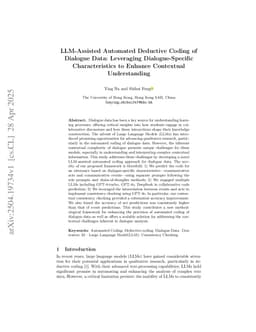 LLM-Assisted Automated Deductive Coding of Dialogue Data: Leveraging Dialogue-Specific Characteristics to Enhance Contextual Understanding
