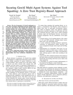 Securing GenAI Multi-Agent Systems Against Tool Squatting: A Zero Trust Registry-Based Approach