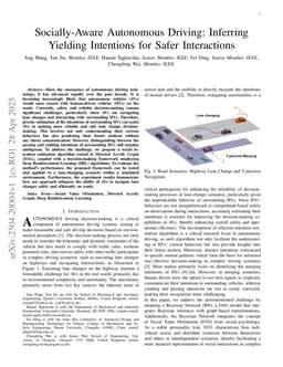 Socially-Aware Autonomous Driving: Inferring Yielding Intentions for Safer Interactions