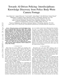 Towards AI-Driven Policing: Interdisciplinary Knowledge Discovery from Police Body-Worn Camera Footage