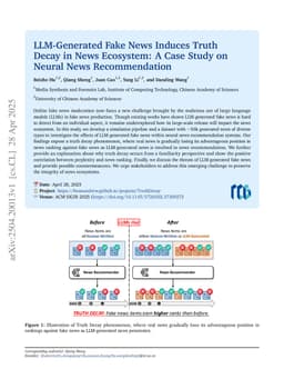 LLM-Generated Fake News Induces Truth Decay in News Ecosystem: A Case Study on Neural News Recommendation