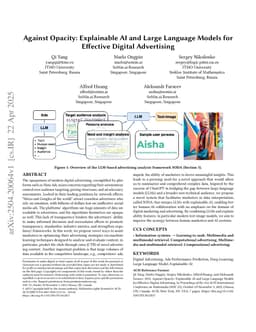 Against Opacity: Explainable AI and Large Language Models for Effective Digital Advertising