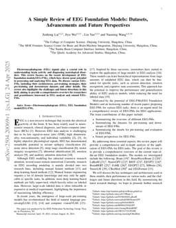 A Simple Review of EEG Foundation Models: Datasets, Advancements and Future Perspectives