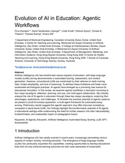 Evolution of AI in Education: Agentic Workflows