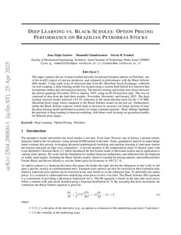 Deep Learning vs. Black-Scholes: Option Pricing Performance on Brazilian Petrobras Stocks