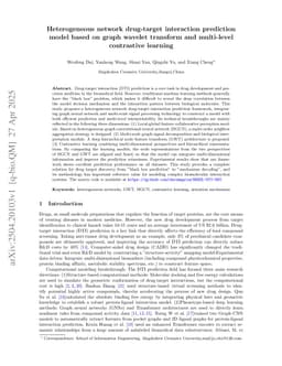 Heterogeneous network drug-target interaction prediction model based on graph wavelet transform and multi-level contrastive learning