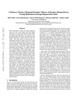 A Picture is Worth a Thousand Prompts? Efficacy of Iterative Human-Driven Prompt Refinement in Image Regeneration Tasks
