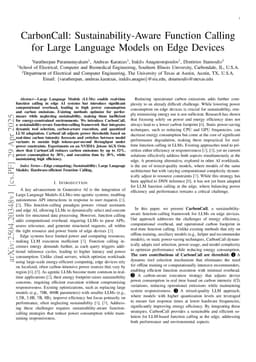 CarbonCall: Sustainability-Aware Function Calling for Large Language Models on Edge Devices