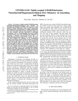 LPVIMO-SAM: Tightly-coupled LiDAR/Polarization Vision/Inertial/Magnetometer/Optical Flow Odometry via Smoothing and Mapping