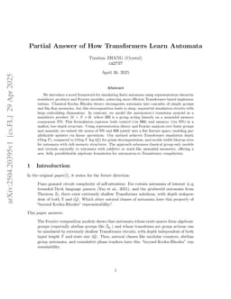 Partial Answer of How Transformers Learn Automata