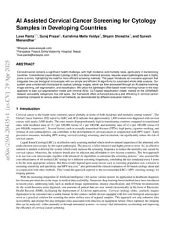 AI Assisted Cervical Cancer Screening for Cytology Samples in Developing Countries