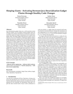 Sleeping Giants - Activating Dormant Java Deserialization Gadget Chains through Stealthy Code Changes