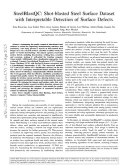 SteelBlastQC: Shot-blasted Steel Surface Dataset with Interpretable Detection of Surface Defects