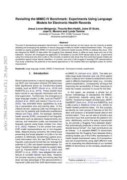 Revisiting the MIMIC-IV Benchmark: Experiments Using Language Models for Electronic Health Records