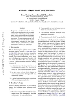 ClonEval: An Open Voice Cloning Benchmark