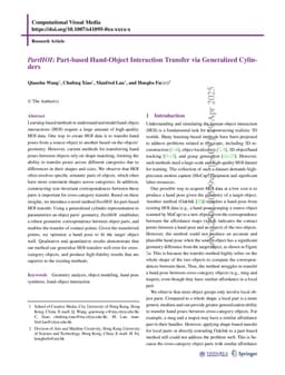 PartHOI: Part-based Hand-Object Interaction Transfer via Generalized Cylinders