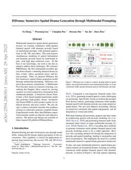 ISDrama: Immersive Spatial Drama Generation through Multimodal Prompting
