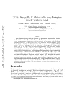 DICOM Compatible, 3D Multimodality Image Encryption using Hyperchaotic Signal