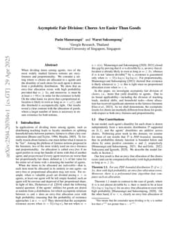 Asymptotic Fair Division: Chores Are Easier Than Goods