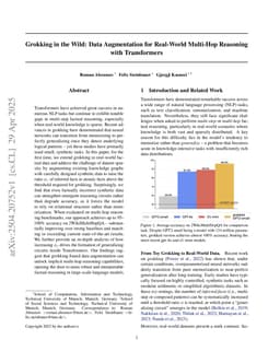 Grokking in the Wild: Data Augmentation for Real-World Multi-Hop Reasoning with Transformers