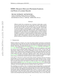 DDPS: Discrete Diffusion Posterior Sampling for Paths in Layered Graphs