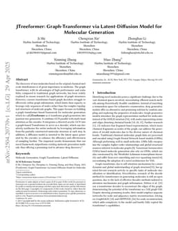 JTreeformer: Graph-Transformer via Latent-Diffusion Model for Molecular Generation