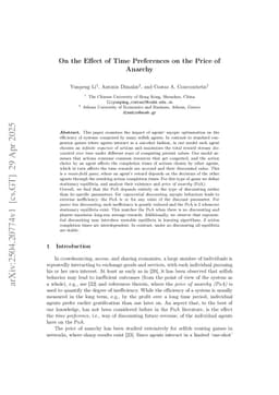 On the Effect of Time Preferences on the Price of Anarchy