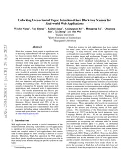 Unlocking User-oriented Pages: Intention-driven Black-box Scanner for Real-world Web Applications