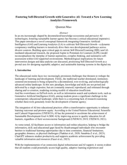 Fostering Self-Directed Growth with Generative AI: Toward a New Learning Analytics Framework