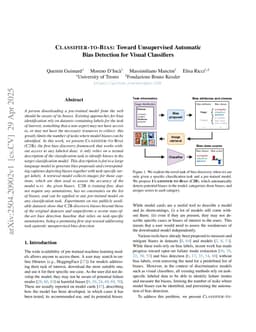Classifier-to-Bias: Toward Unsupervised Automatic Bias Detection for Visual Classifiers