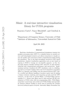 Mìmir: A real-time interactive visualization library for CUDA programs