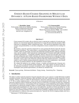Energy-Based Coarse-Graining in Molecular Dynamics: A Flow-Based Framework Without Data