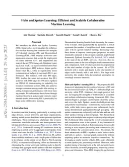 Hubs and Spokes Learning: Efficient and Scalable Collaborative Machine Learning