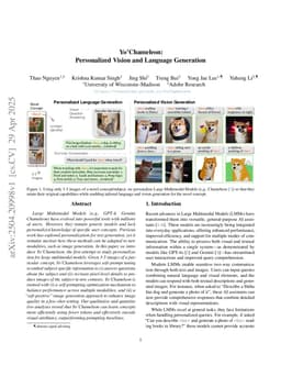 YoChameleon: Personalized Vision and Language Generation