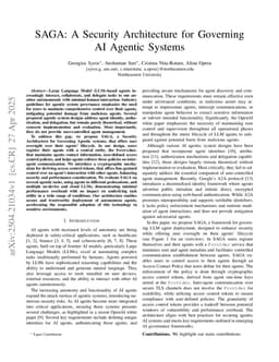 SAGA: A Security Architecture for Governing AI Agentic Systems