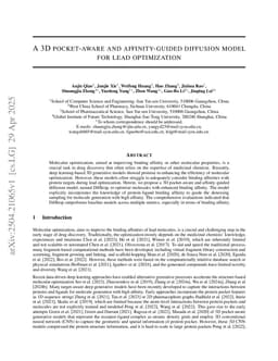 A 3D pocket-aware and affinity-guided diffusion model for lead optimization