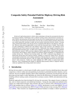 Composite Safety Potential Field for Highway Driving Risk Assessment