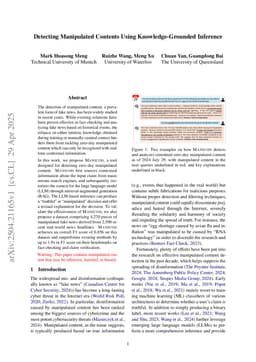 Detecting Manipulated Contents Using Knowledge-Grounded Inference