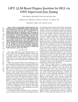 LIFT: LLM-Based Pragma Insertion for HLS via GNN Supervised Fine-Tuning