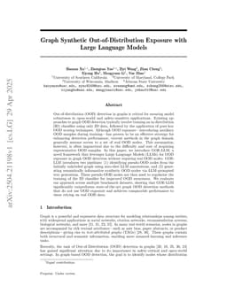 Graph Synthetic Out-of-Distribution Exposure with Large Language Models